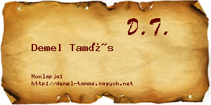 Demel Tamás névjegykártya